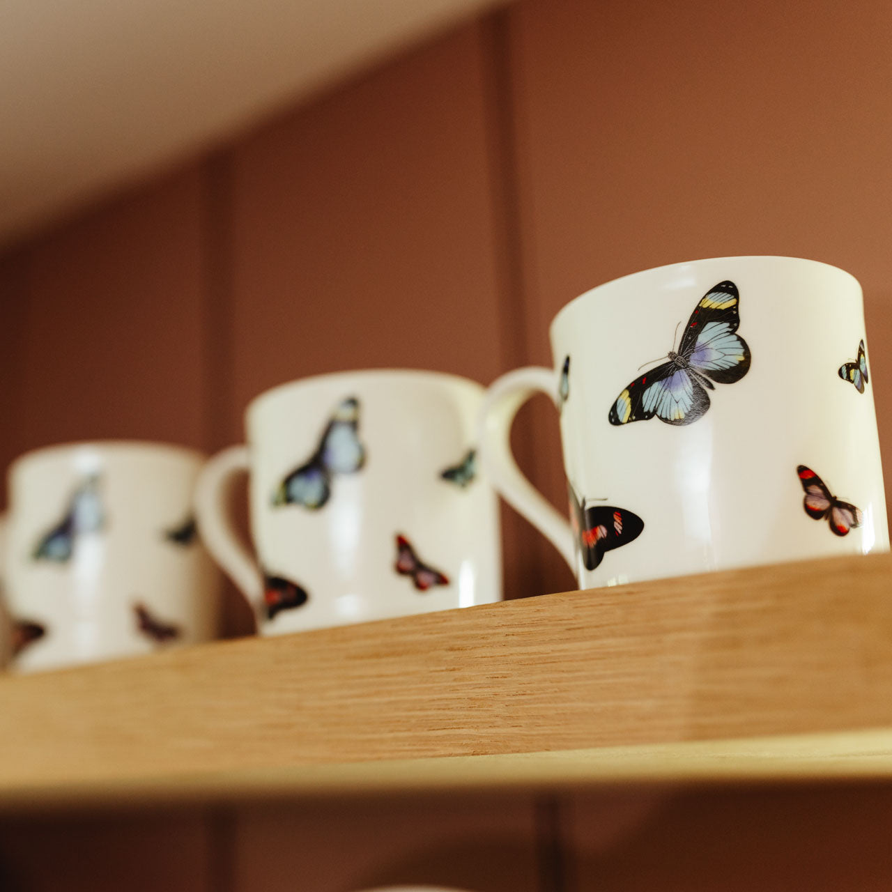 Butterflies Fine China Mug