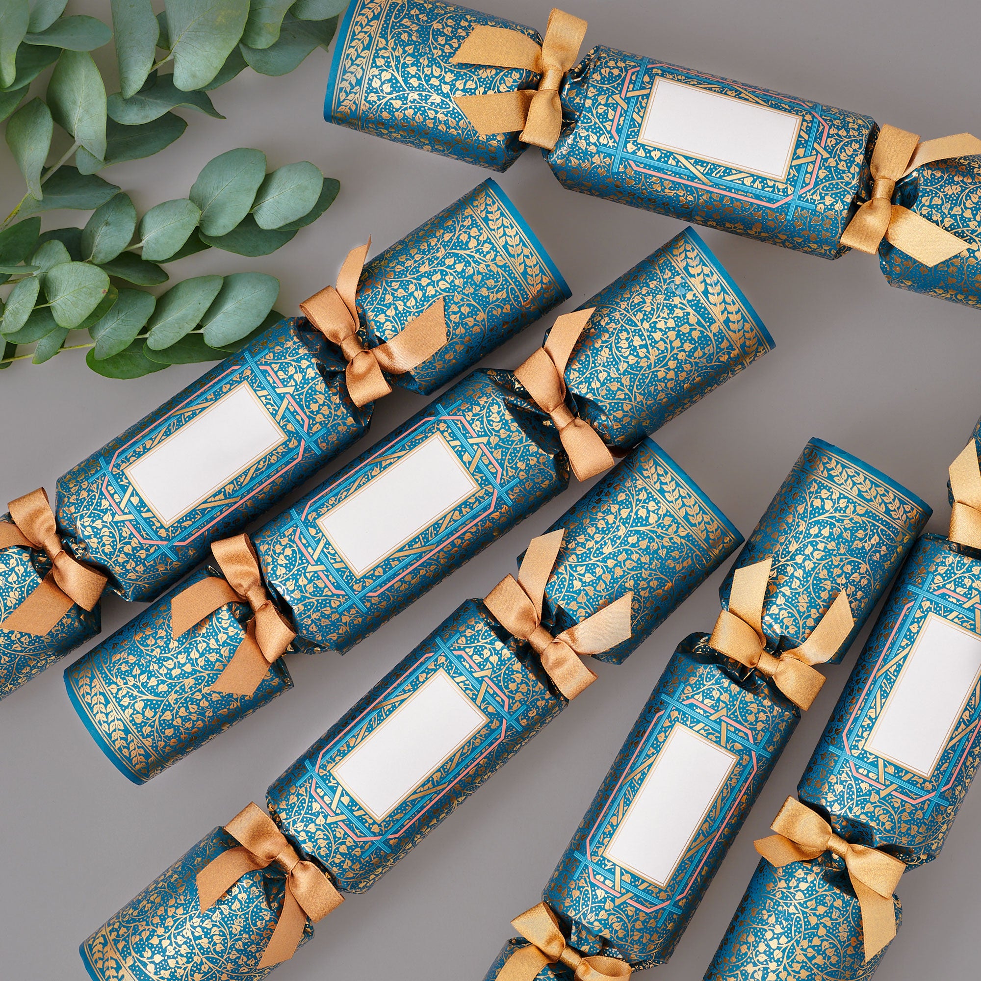 "Golden Ivy" Place Name Luxury Christmas Crackers