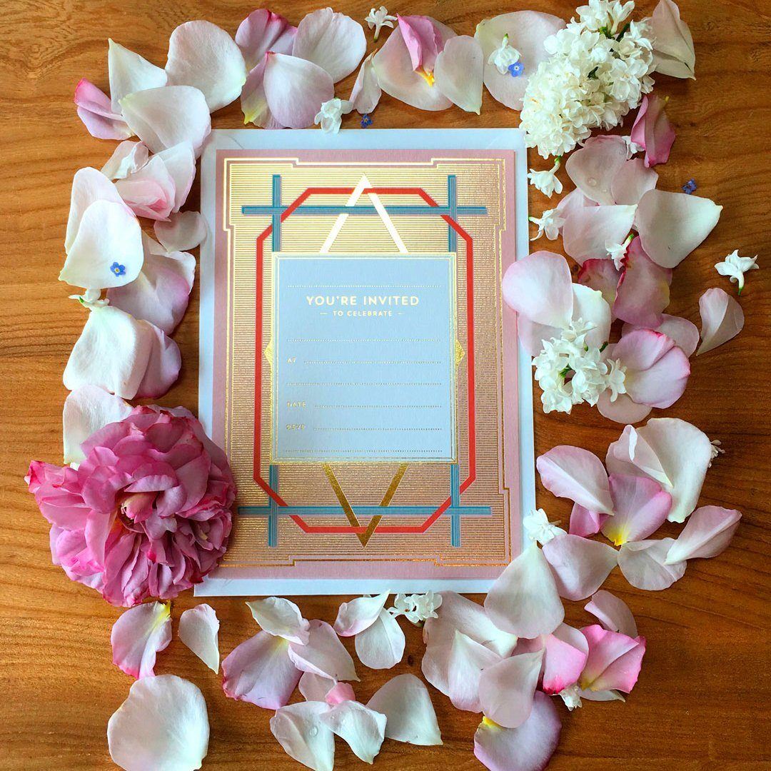 Art Deco Invitation (Pack of 10) - Chase and Wonder - Proudly Made in Britain