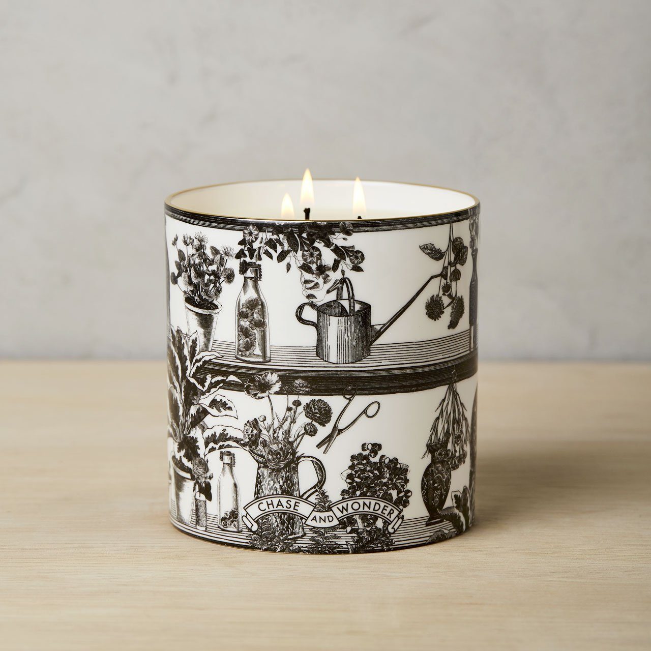 The Botanist 3 Wick Scented Ceramic Candle - Chase and Wonder - Proudly Made in Britain