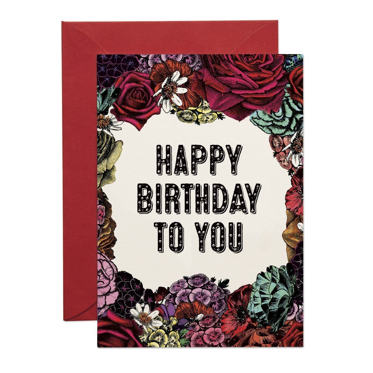 Happy Birthday Floral Greeting Card - Chase and Wonder - Proudly Made in Britain