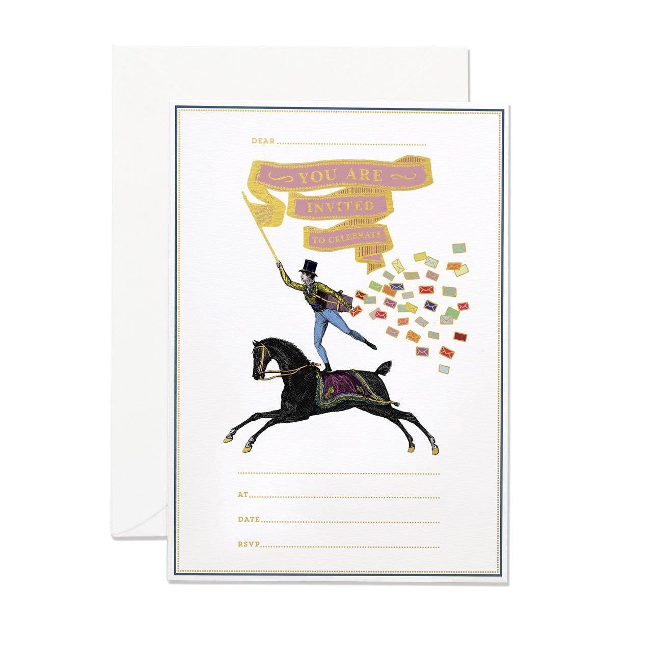 Horse Rider Invitation (Pack of 10) - Chase and Wonder - Proudly Made in Britain