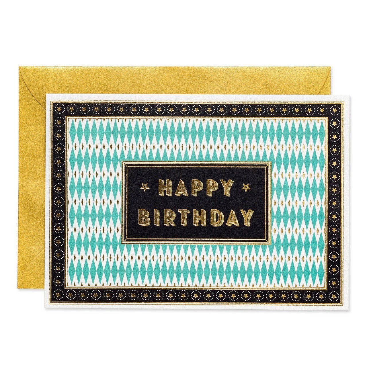 Happy Birthday - Art Deco greeting card - Chase and Wonder - Proudly Made in Britain