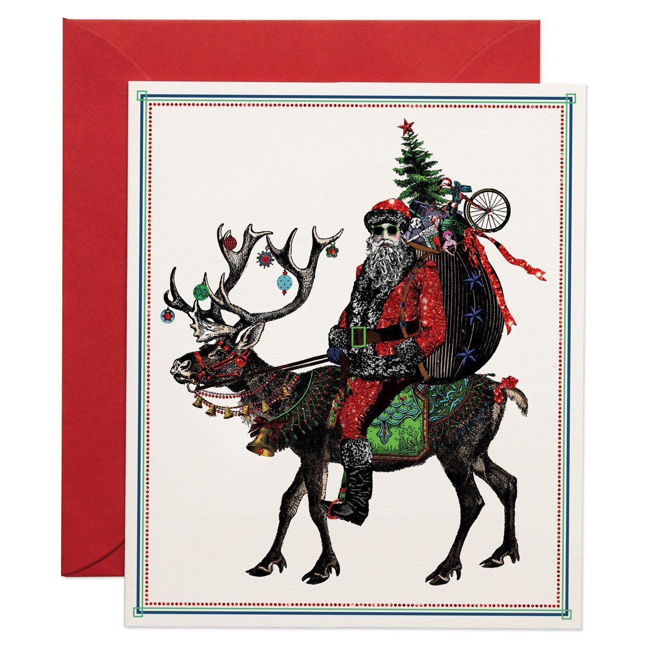 Santa Claus Rides greeting card - Chase and Wonder - Proudly Made in Britain