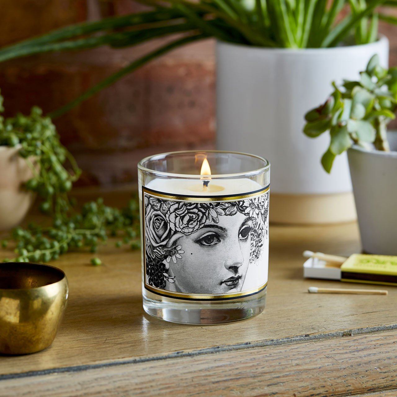 The Flower Lady Glass Candle - Chase and Wonder - Proudly Made in Britain