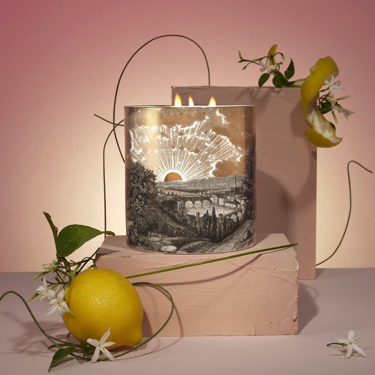 The Tuscan Sunset 3 Wick Scented Ceramic Candle