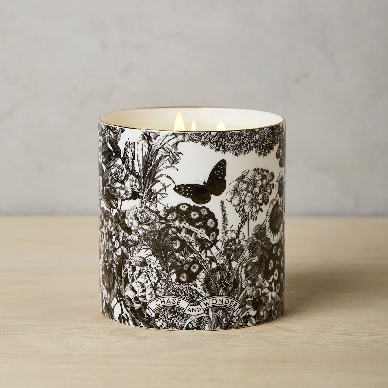 The Country Garden 3 Wick Scented Ceramic Candle - Chase and Wonder - Proudly Made in Britain