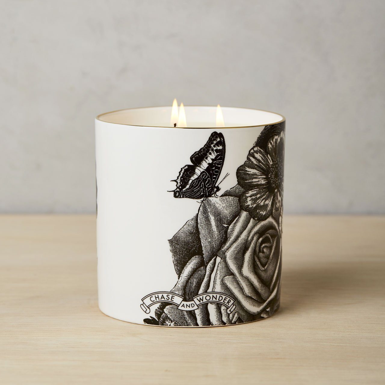 The Flower Lady 3 Wick Scented Ceramic Candle - Chase and Wonder - Proudly Made in Britain