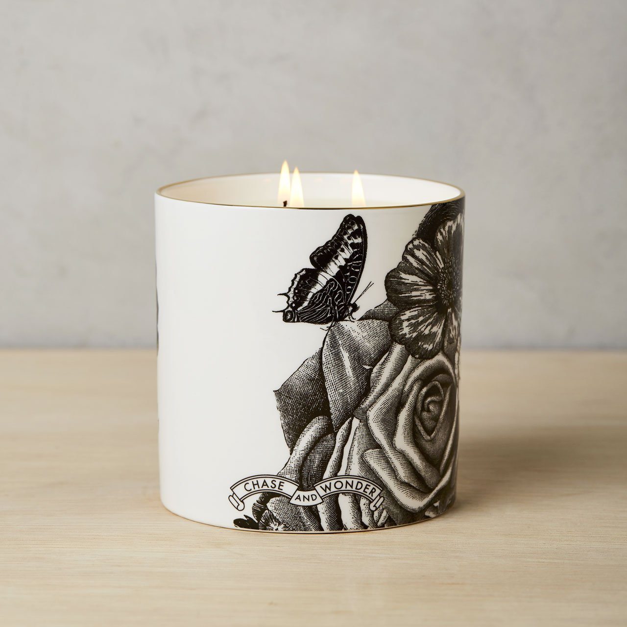 The Flower Lady 3 Wick Scented Ceramic Candle - Chase and Wonder - Proudly Made in Britain