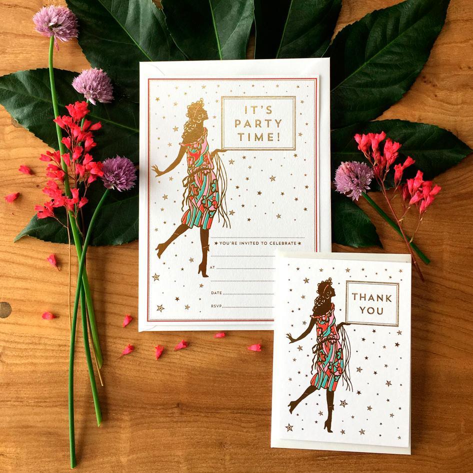 Glamourous Lady Invitation (Pack of 10) - Chase and Wonder - Proudly Made in Britain