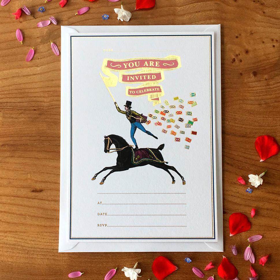 Horse Rider Invitation (Pack of 10) - Chase and Wonder - Proudly Made in Britain