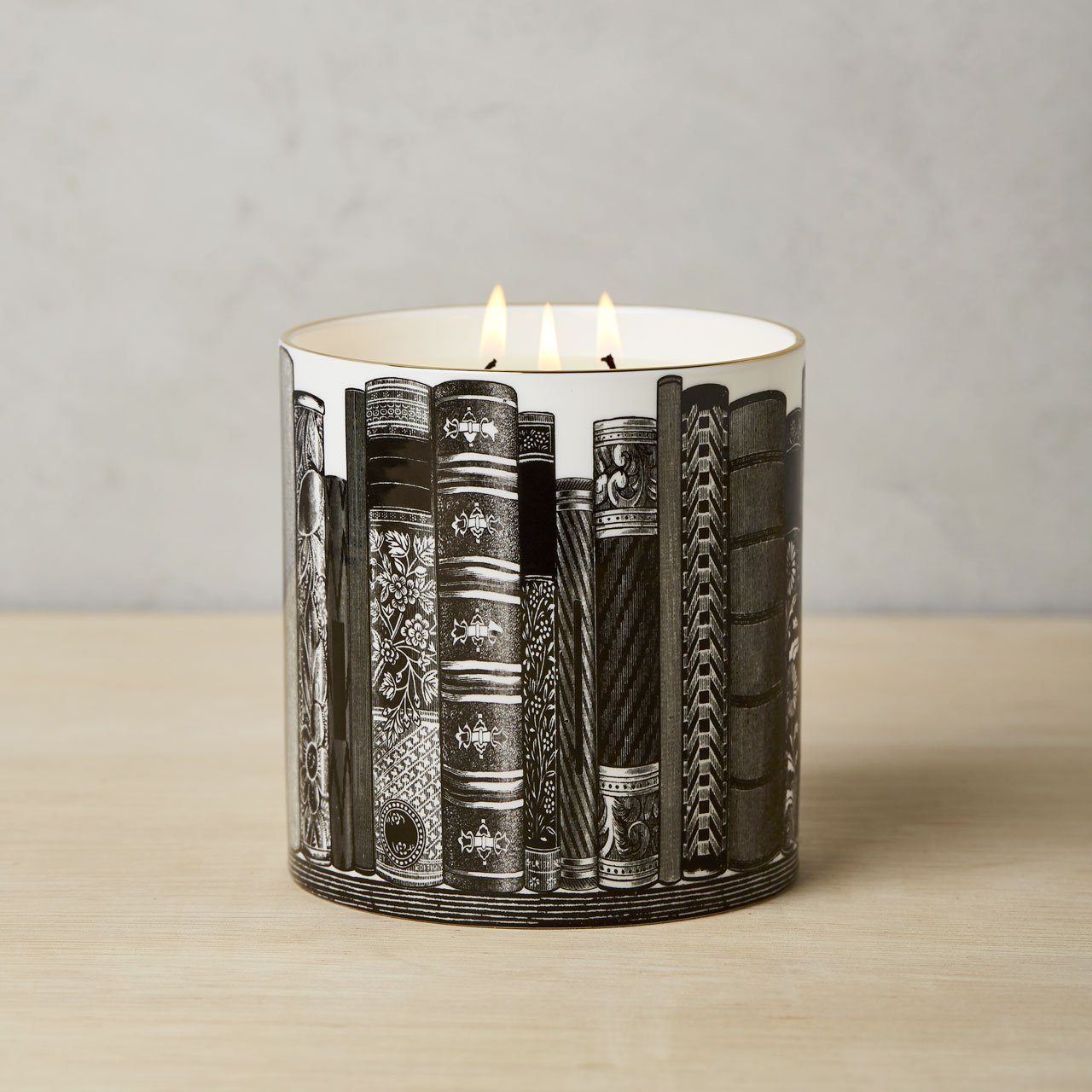 The Library 3 Wick Scented Ceramic Candle - Chase and Wonder - Proudly Made in Britain