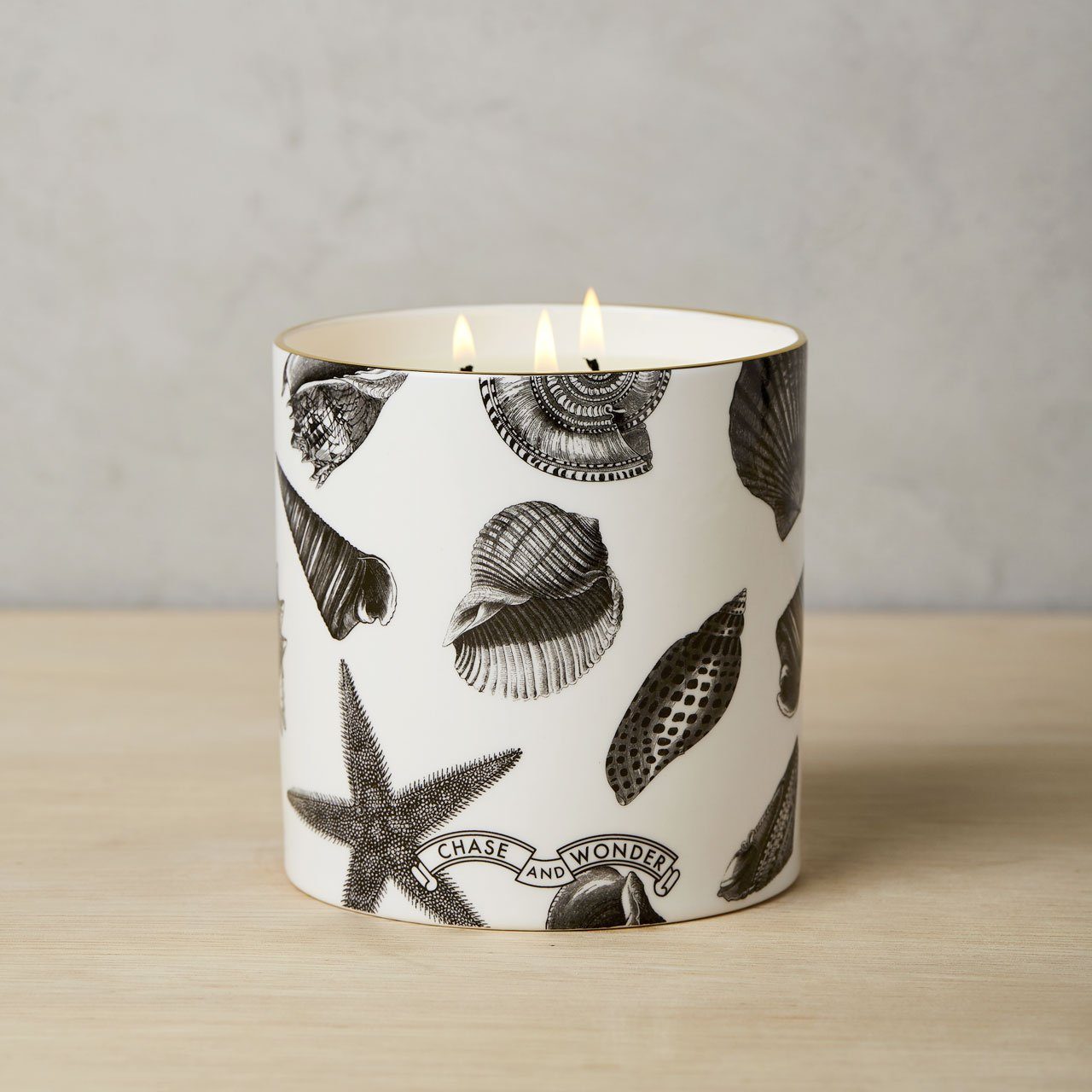 The Seashore 3 Wick Scented Ceramic Candle - Chase and Wonder - Proudly Made in Britain