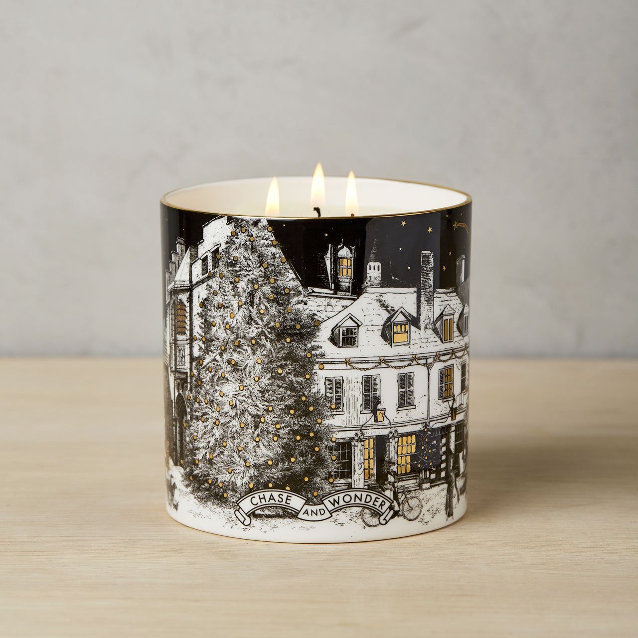 The Starry Night 3 Wick Scented Ceramic Candle - Chase and Wonder - Proudly Made in Britain