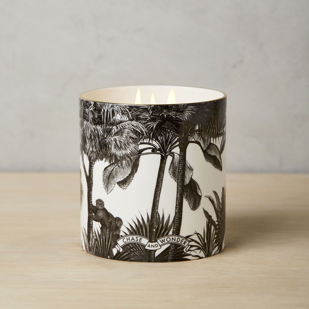 The Tropical Paradise 3 Wick Scented Ceramic Candle - Chase and Wonder - Proudly Made in Britain