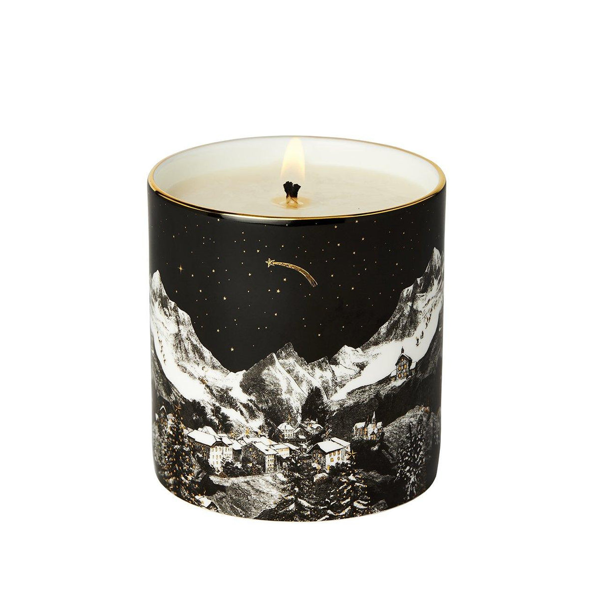 The Alpine Lodge Collection contents showing ceramic reed diffuser with illustration