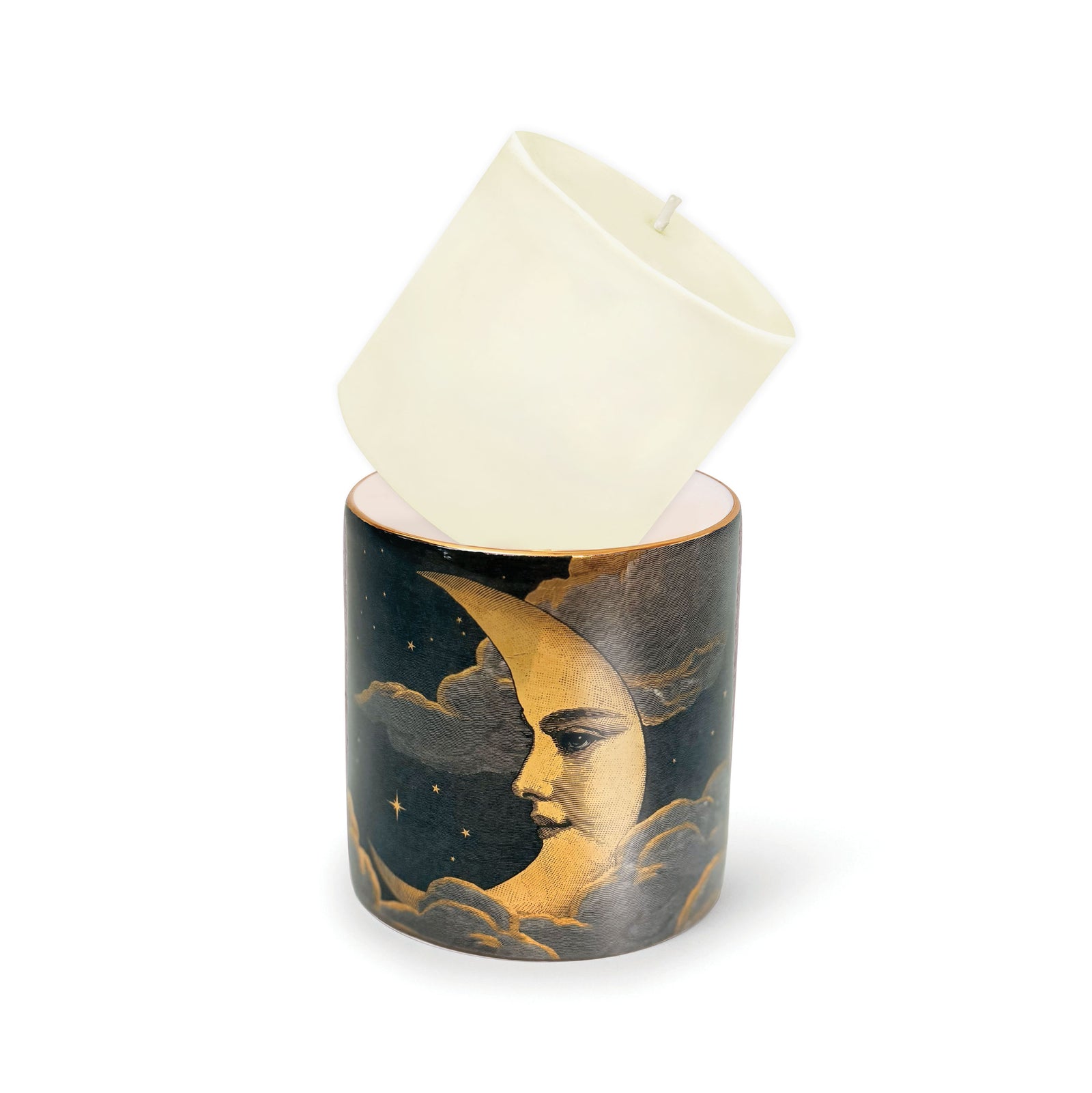 Refill for The Land of Nod Ceramic Candle by Chase and Wonder, fine china with 22ct gold