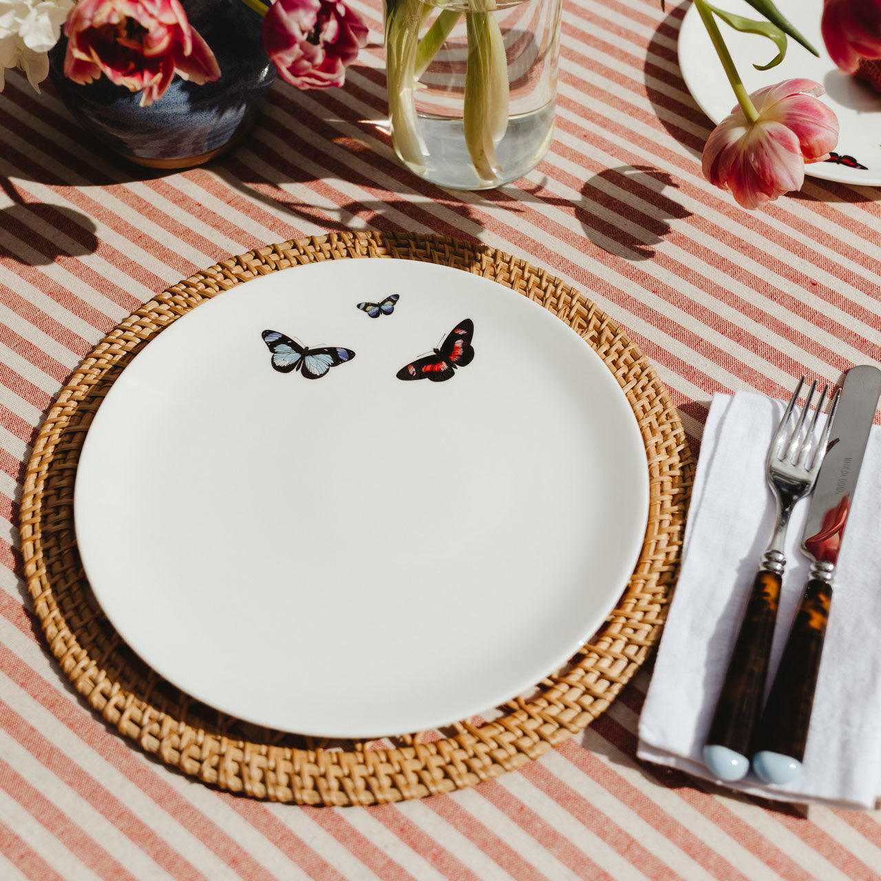 Butterflies 10" Fine China Plate - Set of 4