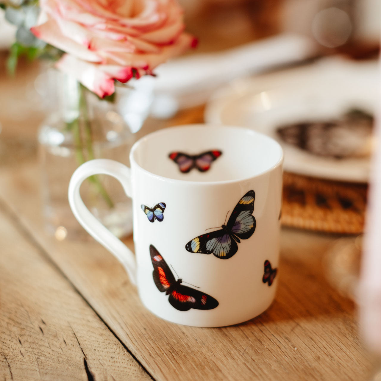 Butterflies Fine China Mug