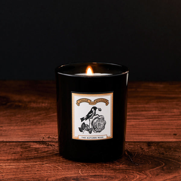 The Autumn Rose Luxury Scented Glass Candle
