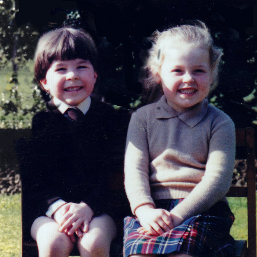 Faye and David, aged four
