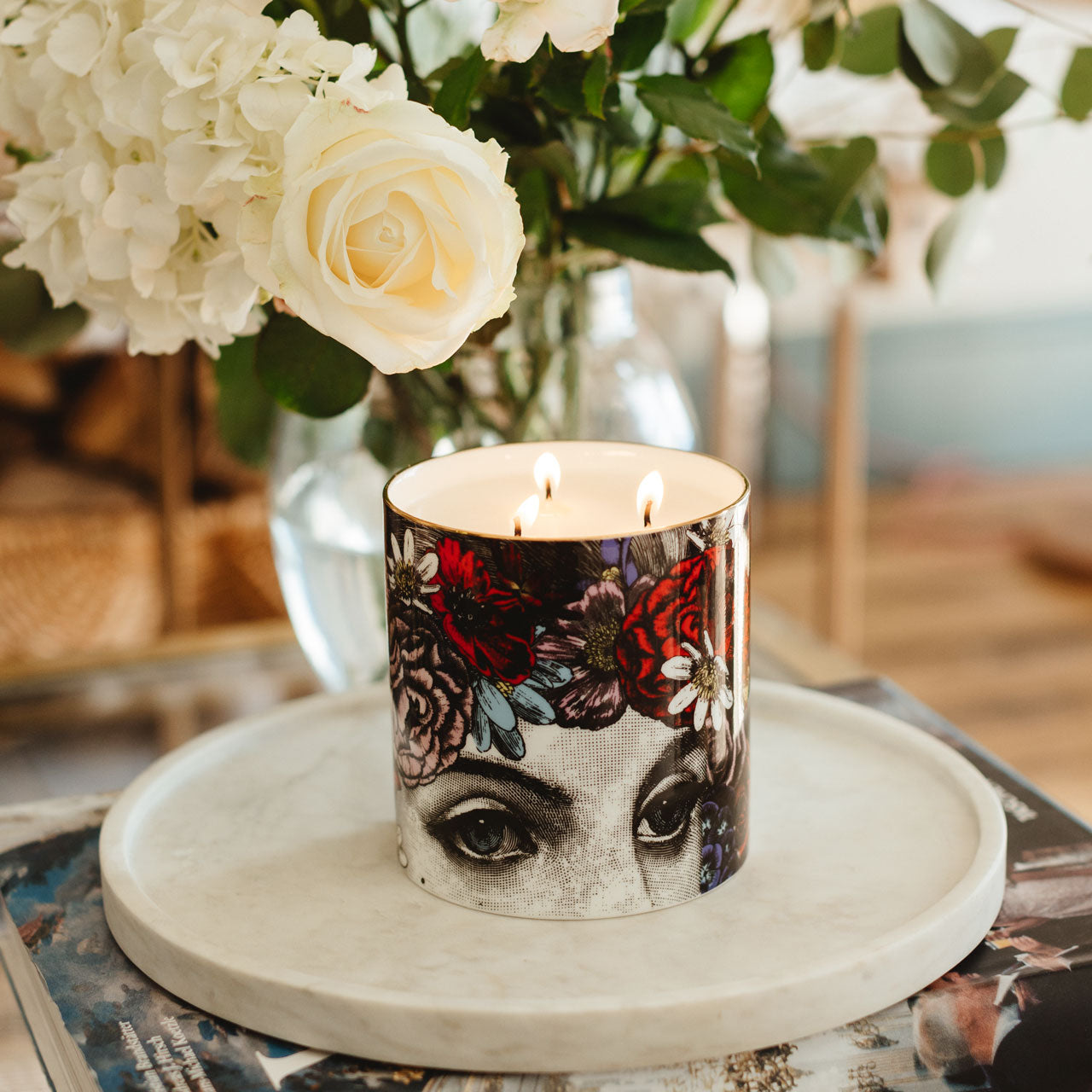 The Flower Lady 3 Wick Ceramic Candle ✨Special Edition✨