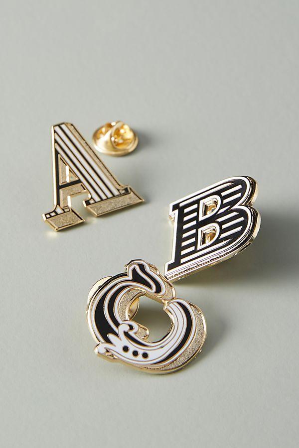 Letter 'B' enamelled badge & greeting card - Chase and Wonder - Proudly Made in Britain