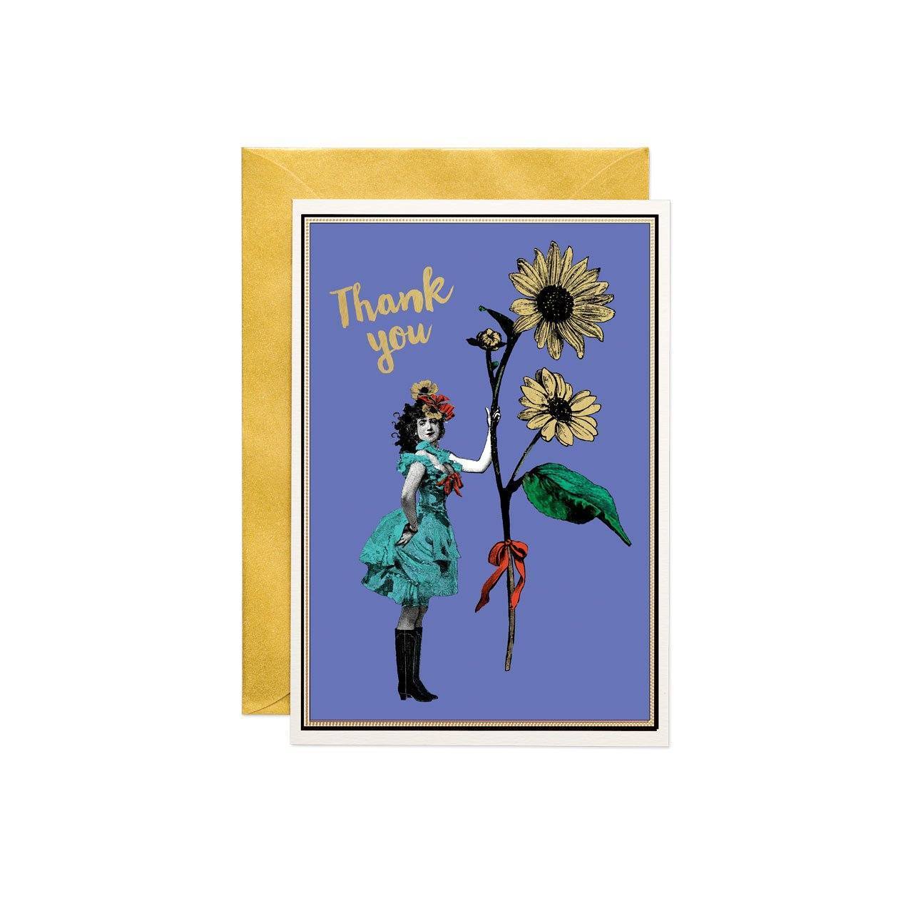 Thank You Lady Greeting Card - Chase and Wonder - Proudly Made in Britain