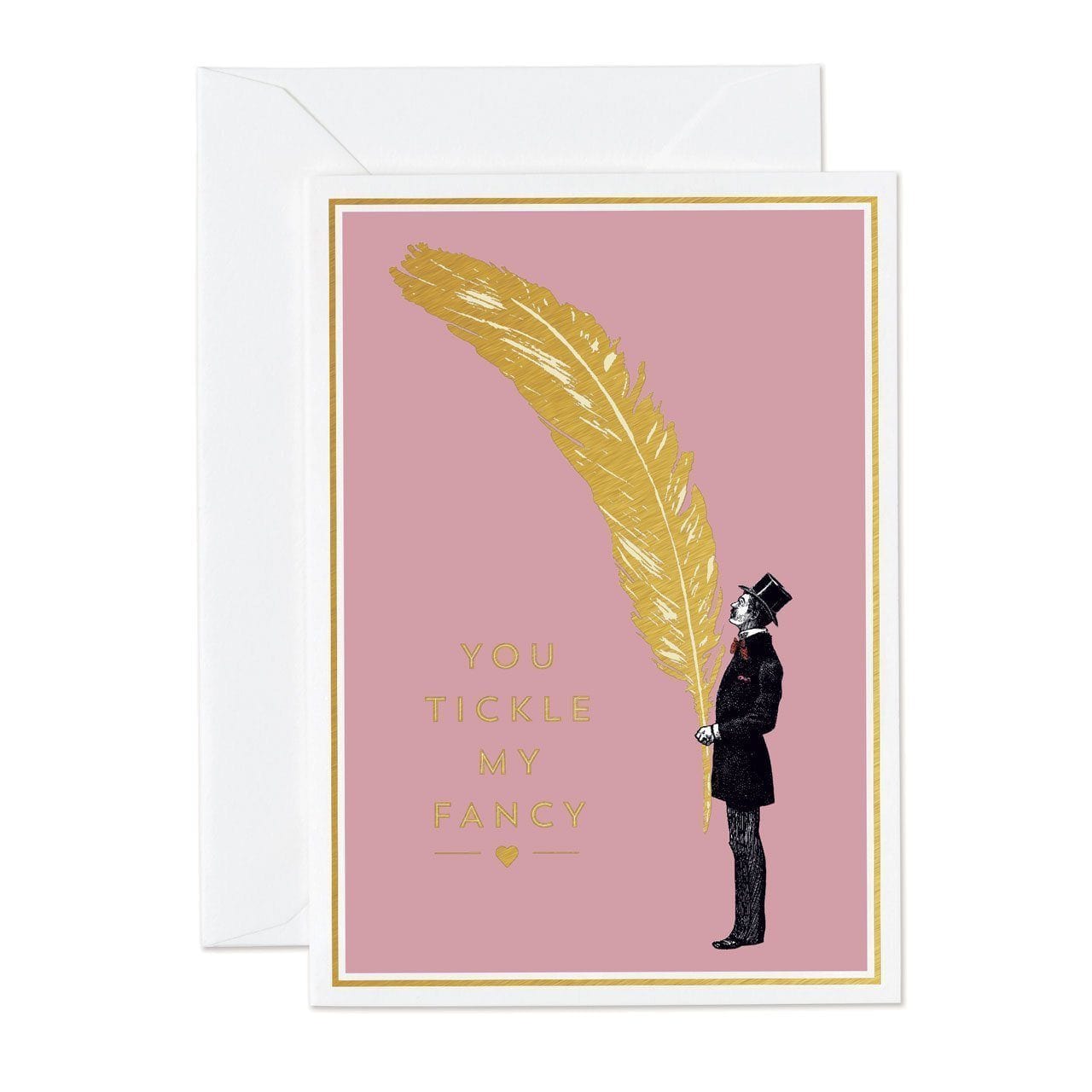 You Tickle My Fancy mini greeting card - Chase and Wonder - Proudly Made in Britain