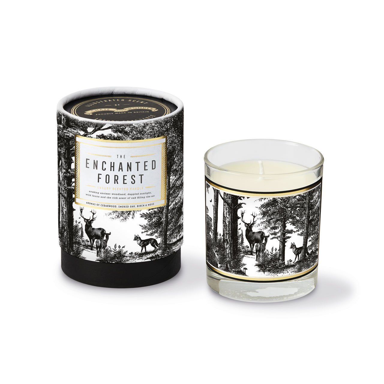 The Enchanted Forest Glass Candle - Chase and Wonder - Proudly Made in Britain