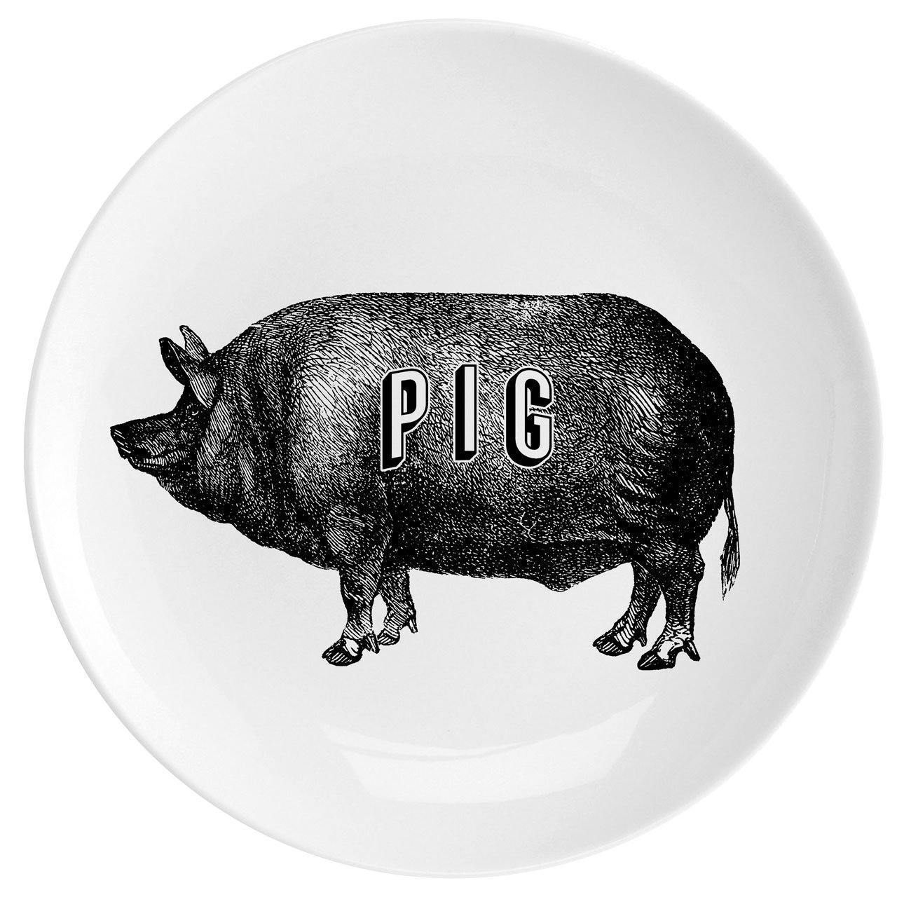 Pig Fine China 10" Plate - Chase and Wonder - Proudly Made in Britain