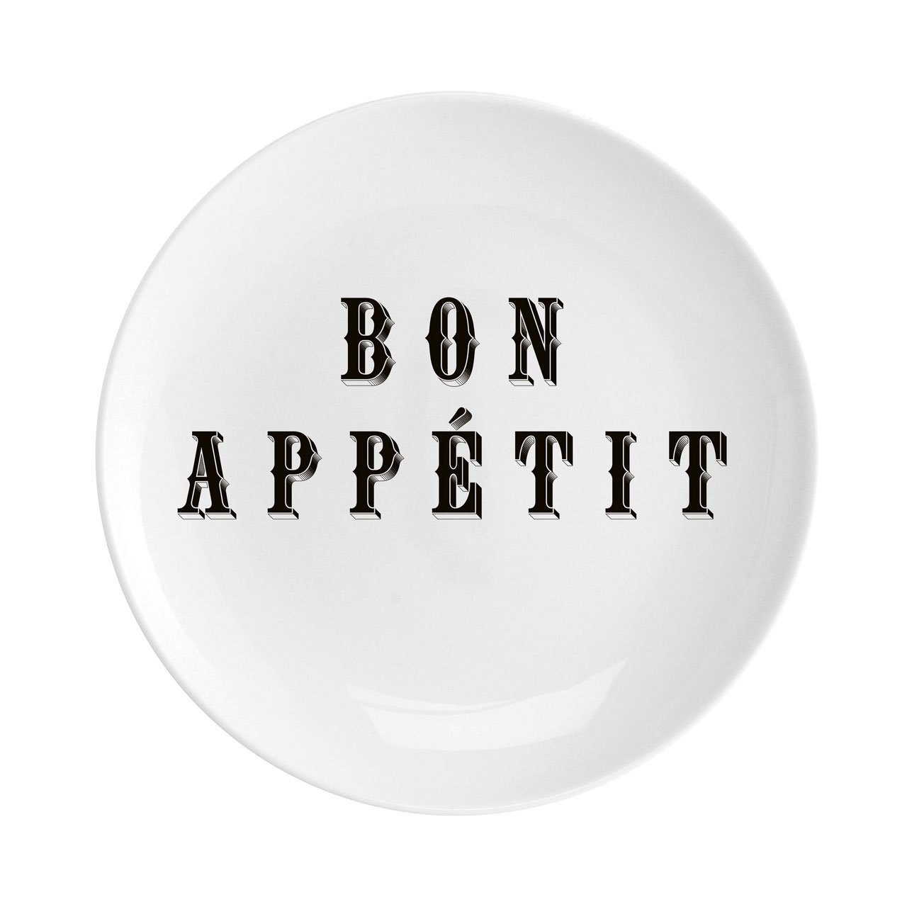 Bon Appetit Fine China 8" Plate - Chase and Wonder - Proudly Made in Britain