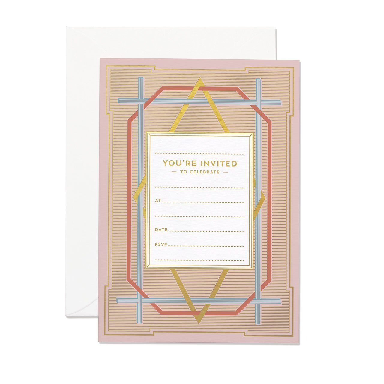 Art Deco Invitation (Pack of 10) - Chase and Wonder - Proudly Made in Britain