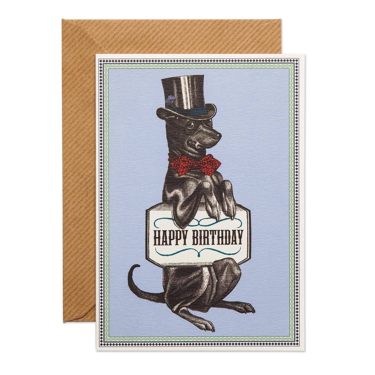 Happy Birthday Hound Greeting Card - Chase and Wonder - Proudly Made in Britain