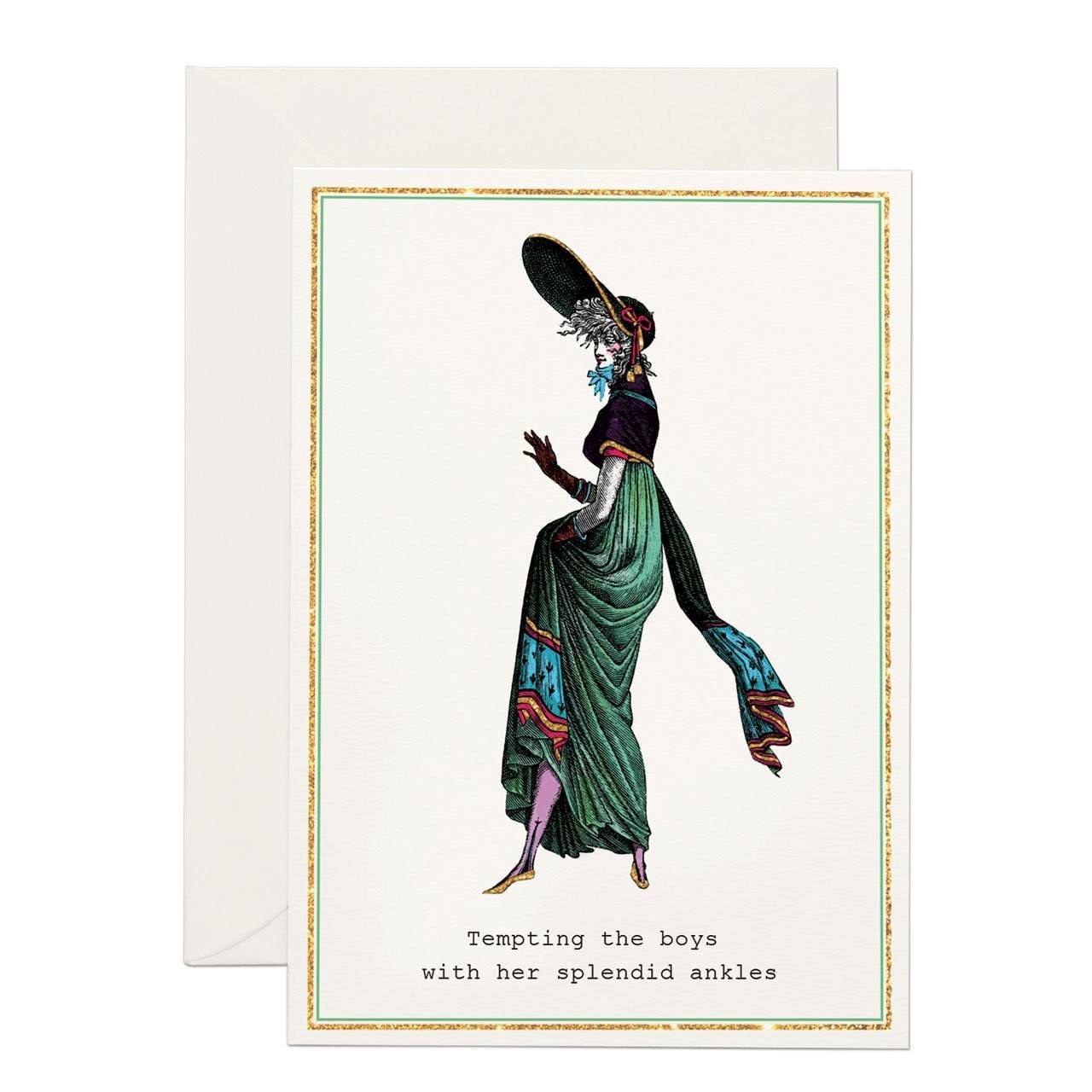 Splendid Ankles greeting card - Chase and Wonder - Proudly Made in Britain