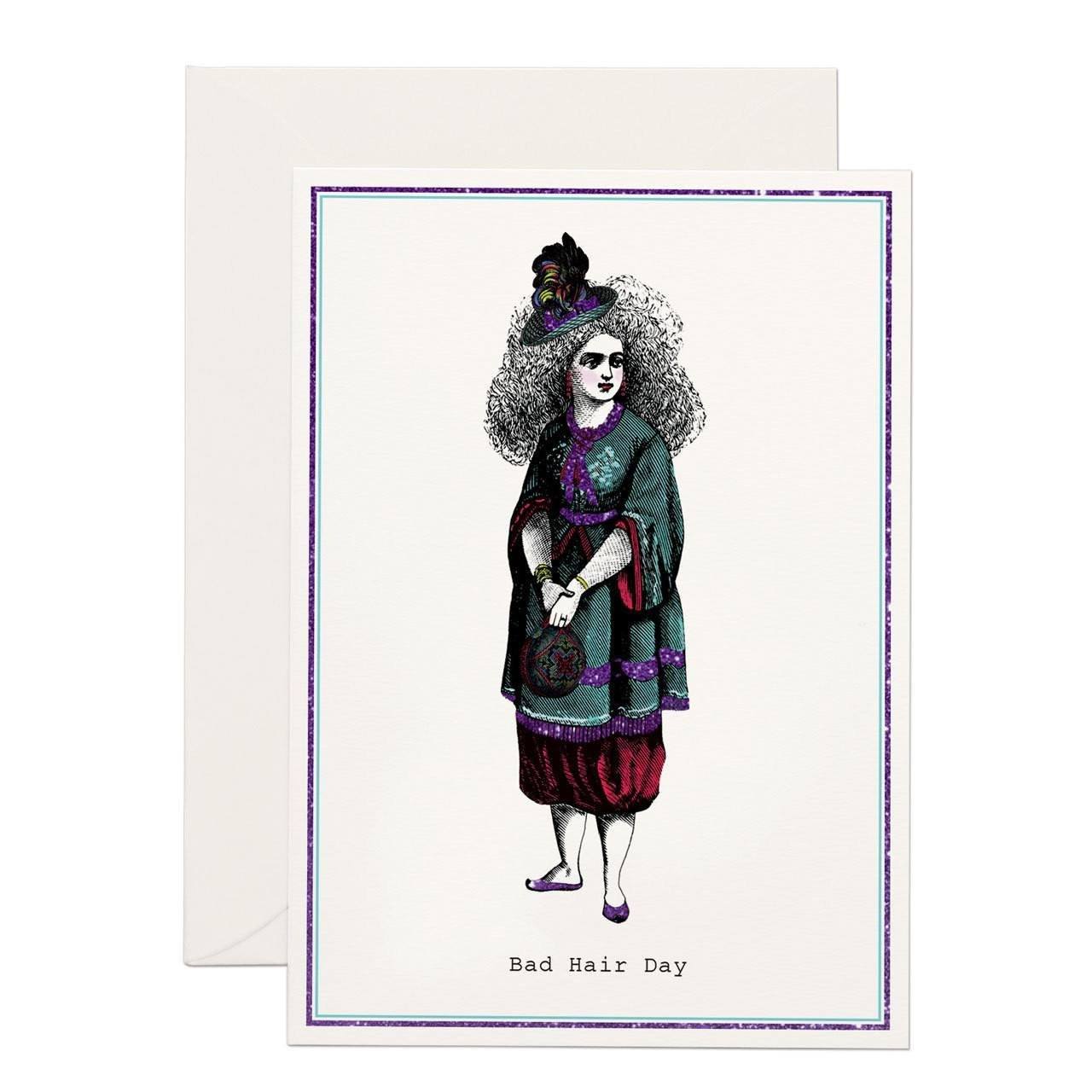 Bad Hair Day greeting card - Chase and Wonder - Proudly Made in Britain