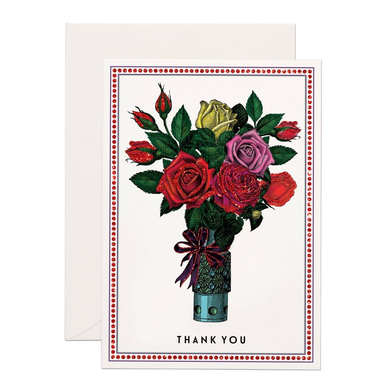 Thank you Flowers (SMALL) greeting card - Chase and Wonder - Proudly Made in Britain