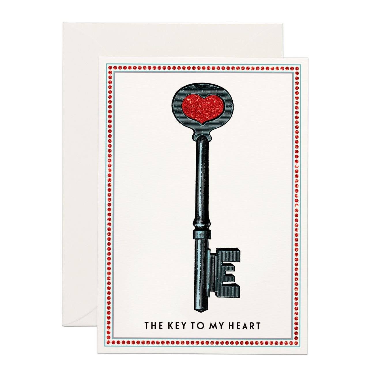 Key to my Heart (SMALL) greeting card - Chase and Wonder - Proudly Made in Britain