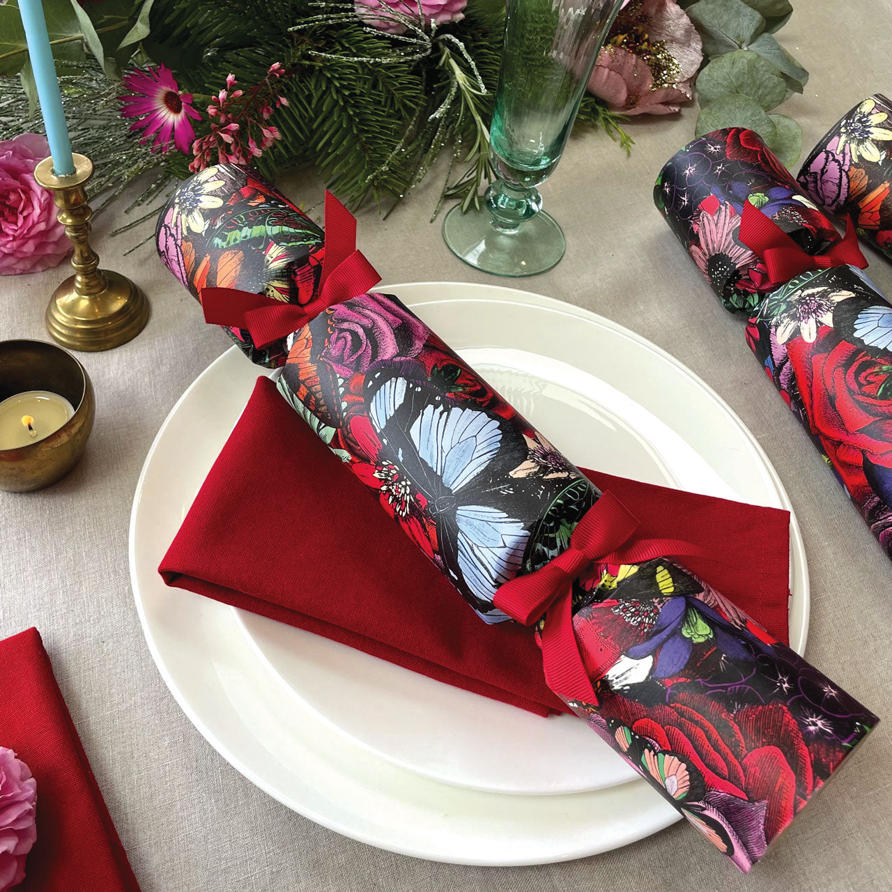 "Butterfly" Luxury Candle Christmas Crackers