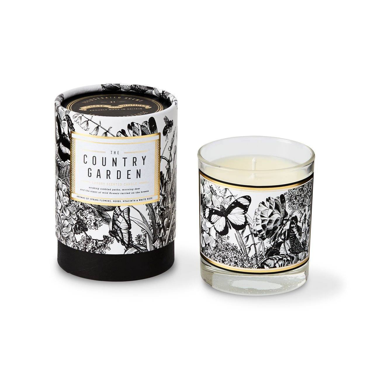 The Country Garden Glass Candle - Chase and Wonder - Proudly Made in Britain