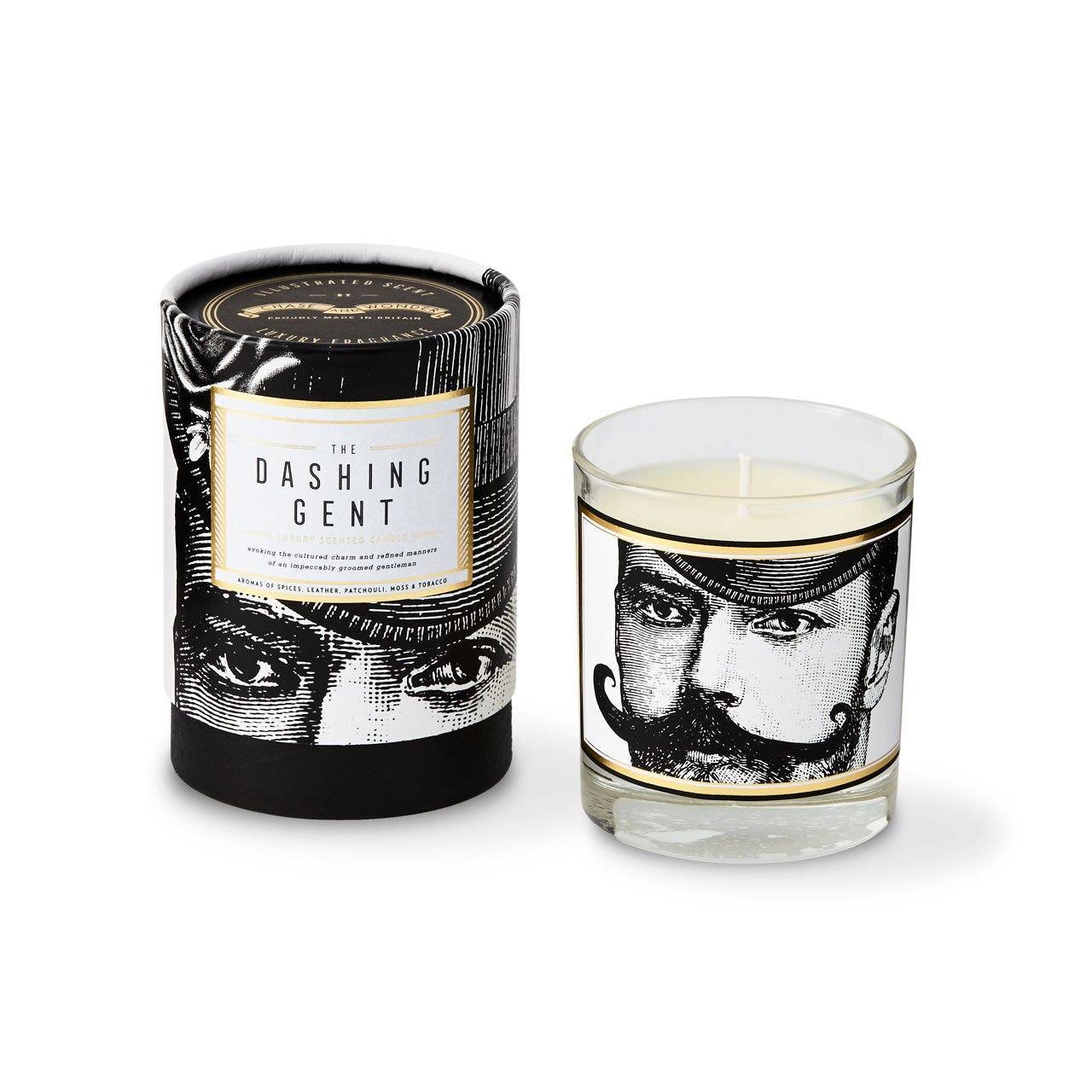 The Dashing Gent Glass Candle - Chase and Wonder - Proudly Made in Britain