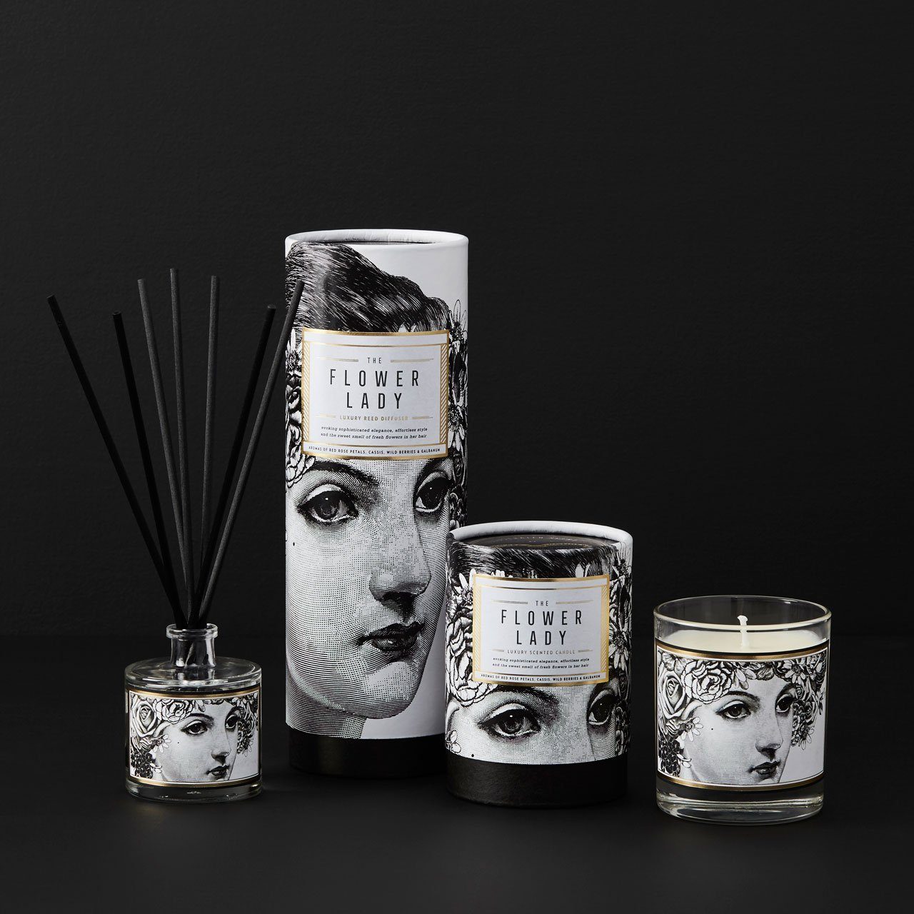 The Flower Lady Glass Candle - Chase and Wonder - Proudly Made in Britain