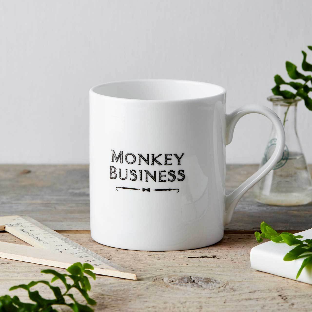 Monkey Business Fine China Mug - Chase and Wonder - Proudly Made in Britain