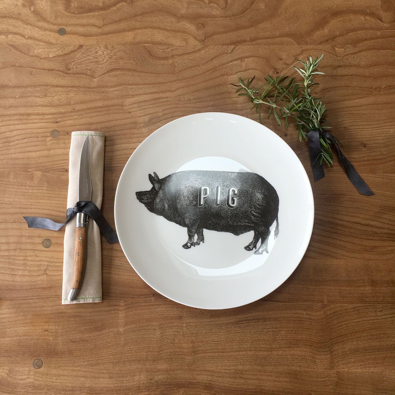 Pig Fine China 10" Plate - Chase and Wonder - Proudly Made in Britain