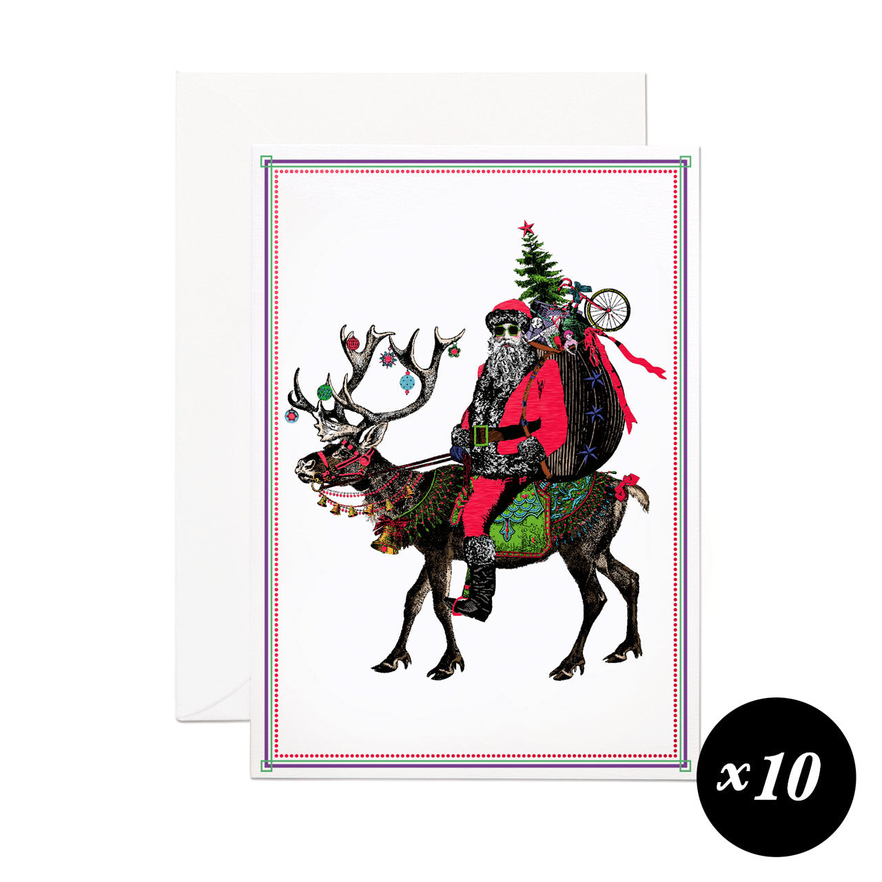 Santa Claus Rides - (Pack of 10)