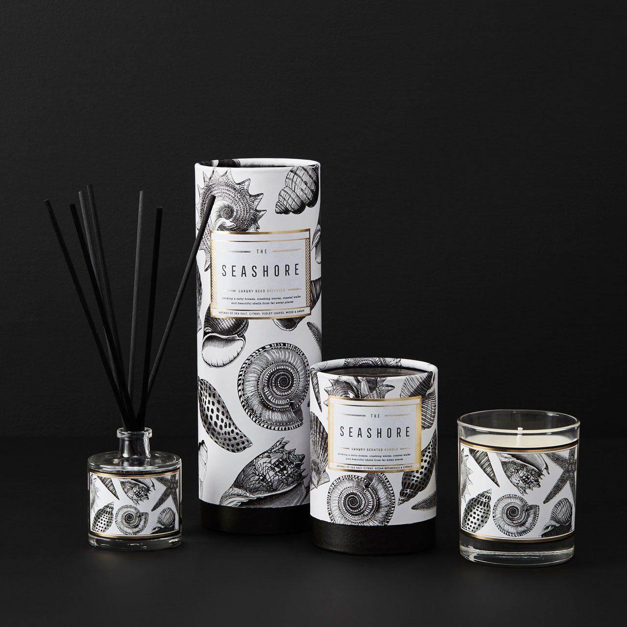 The Seashore Glass Candle - Chase and Wonder - Proudly Made in Britain