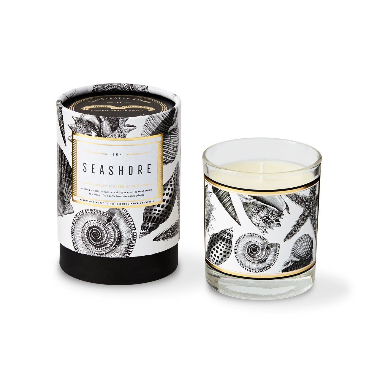 The Seashore Glass Candle - Chase and Wonder - Proudly Made in Britain