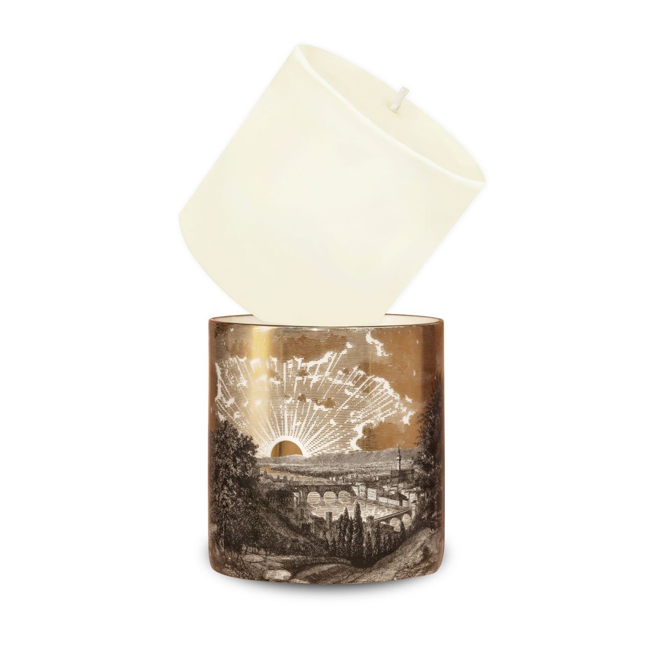 Refill for The Tuscan Sunset Ceramic Candle by Chase and Wonder, fine china with 22ct gold