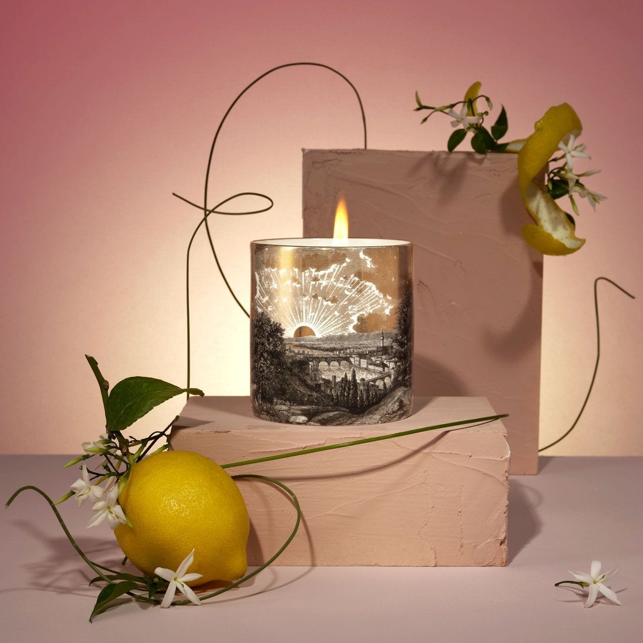 The Tuscan Sunset Ceramic Candle