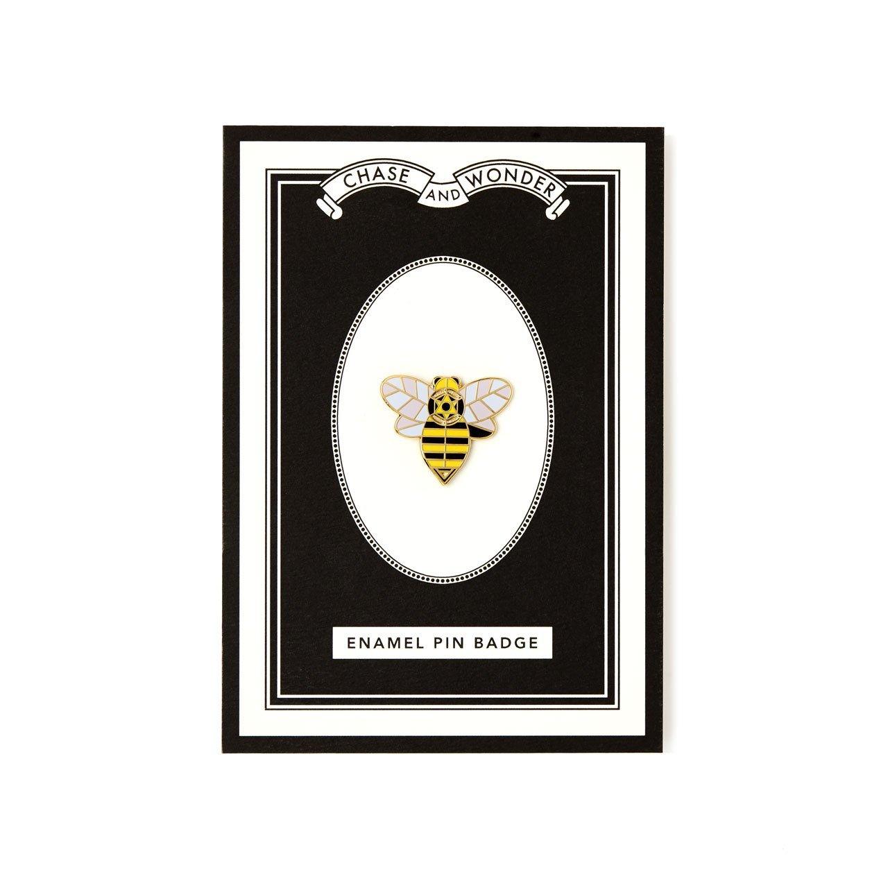 Bee Enameled Pin Badge - Chase and Wonder - Proudly Made in Britain